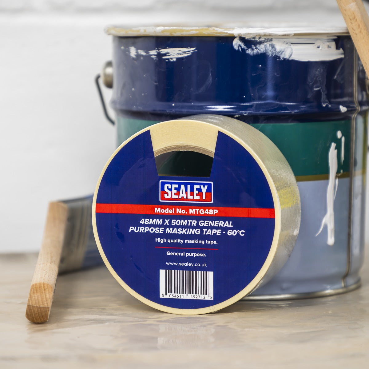 Sealey General-Purpose Masking Tape 48mm x 50m 60°C MTG48P