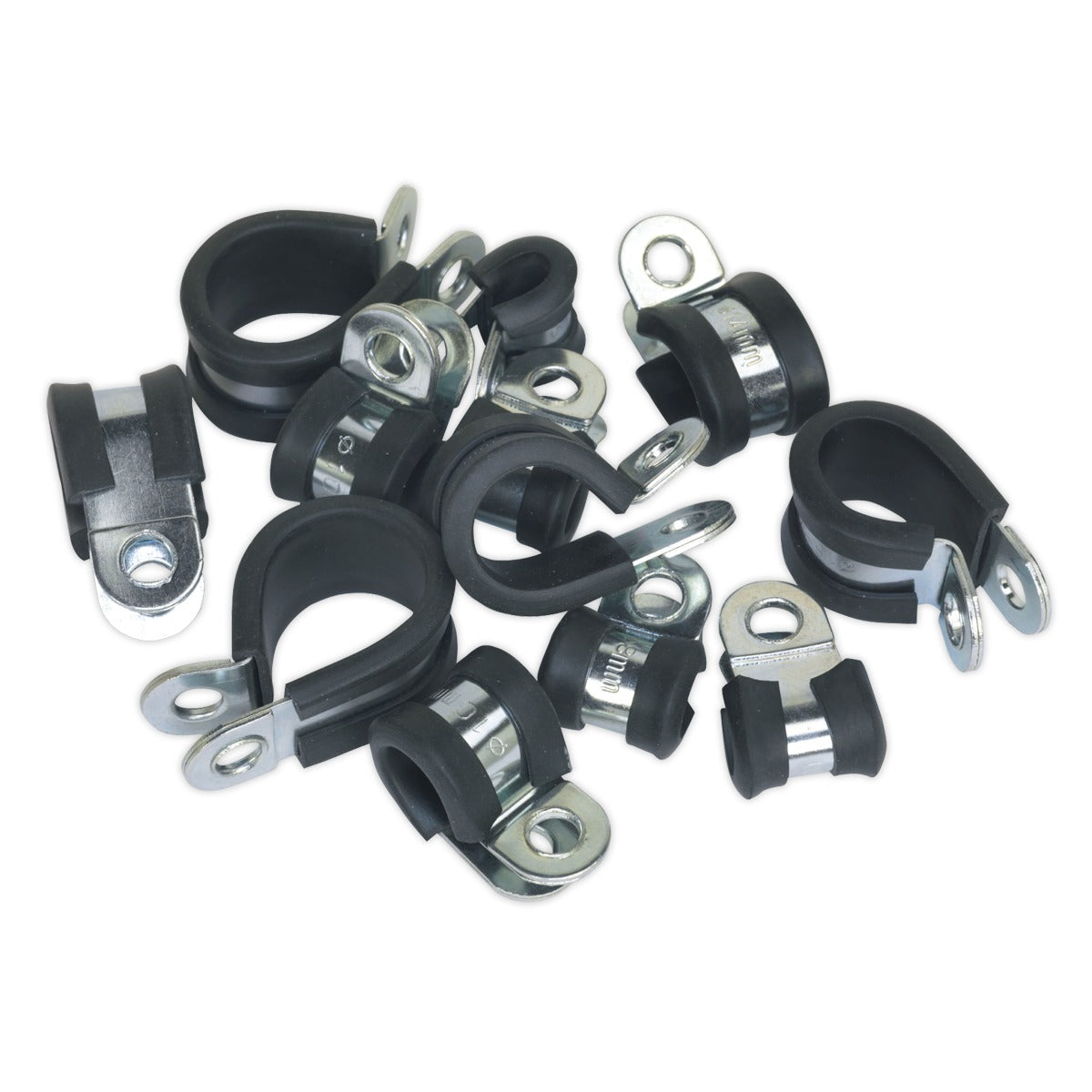 Sealey Rubber Lined P-Clip Assortment 60pc PCJASS