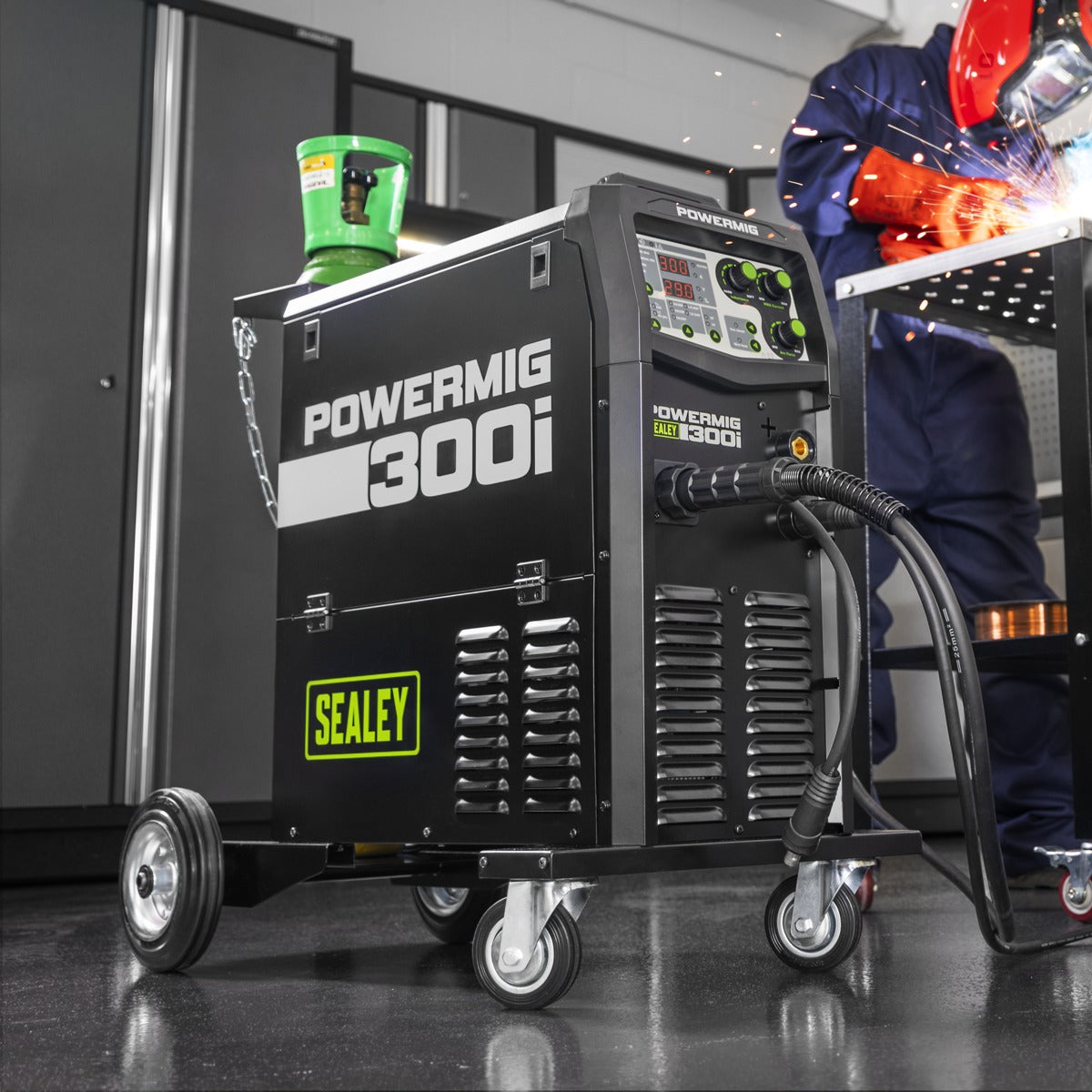 Sealey 300A Professional Gas/Gasless MIG/TIG/MMA Inverter Welder 400V 3ph POWERMIG300i
