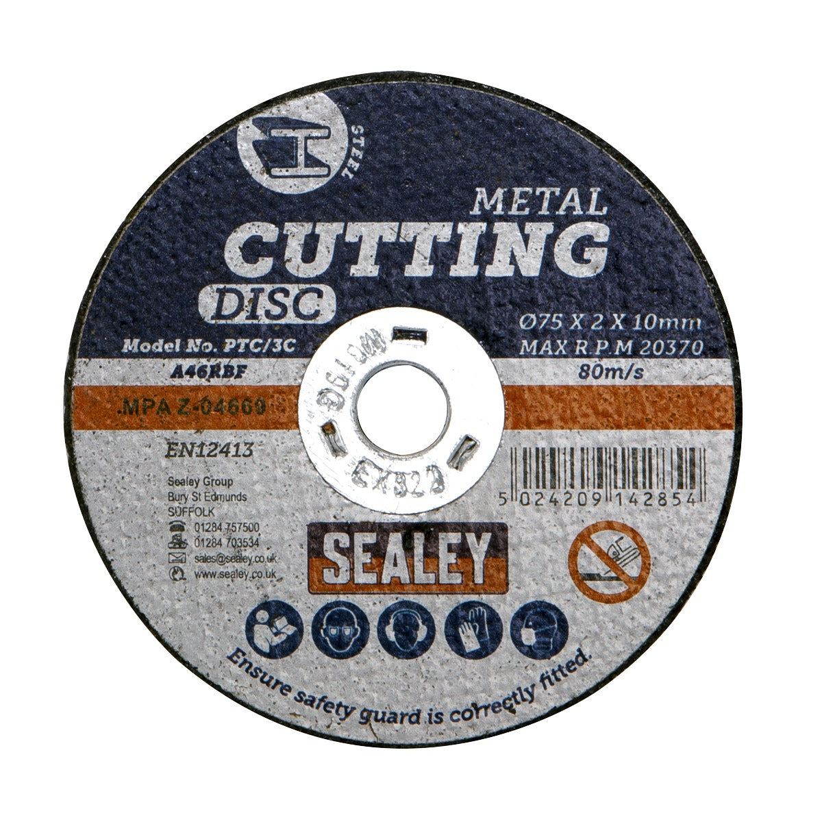Sealey 75 x 2mm Cutting Disc 10mm Bore PTC/3C