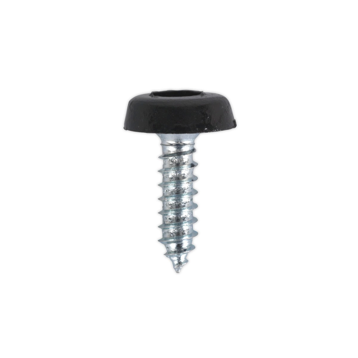 Sealey Numberplate Screw with Plastic Enclosed Head 4.8 x 18mm, Black - Pack of 50 PTNP3