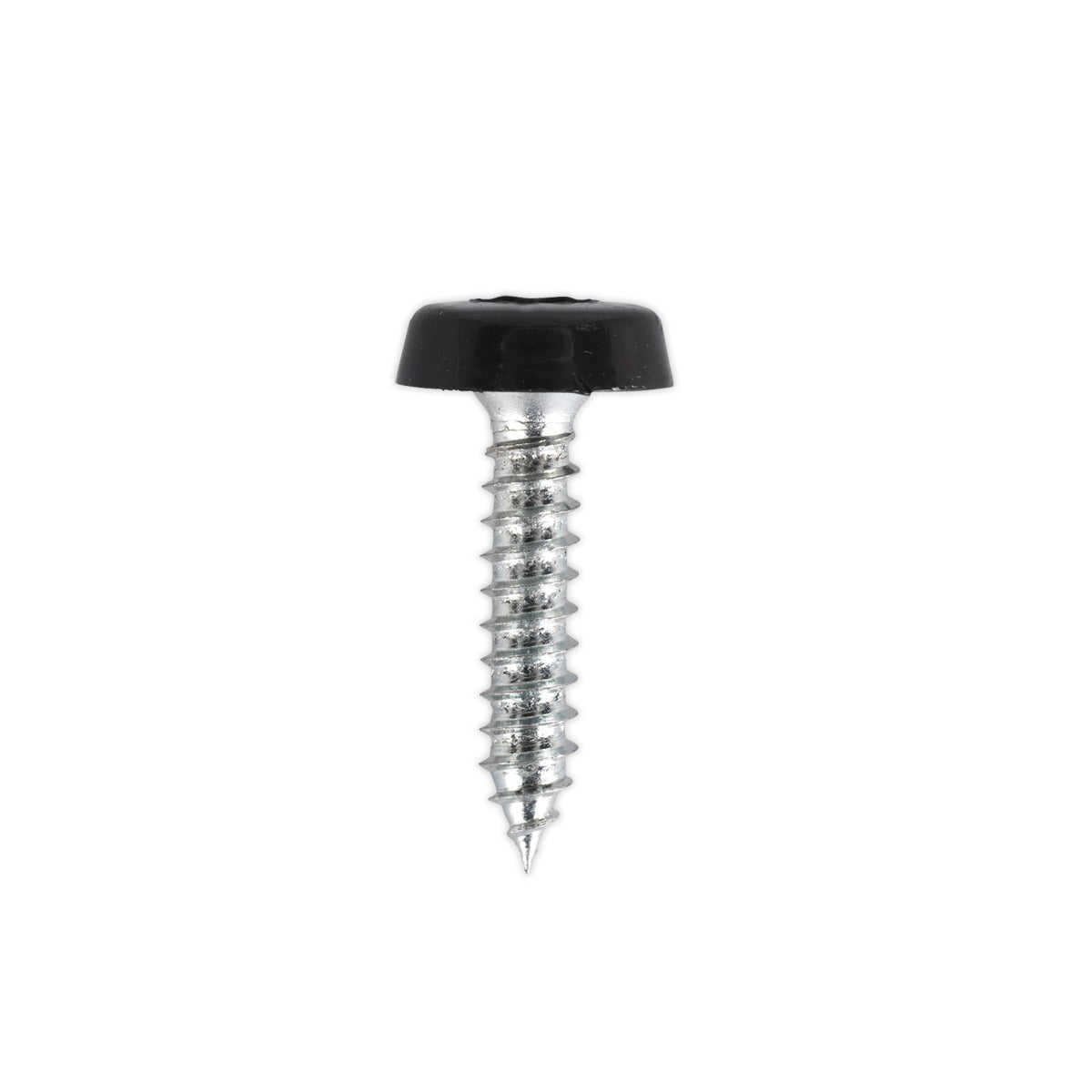 Sealey Numberplate Screw with Plastic Enclosed Head 4.8 x 24mm, Black - Pack of 50 PTNP7