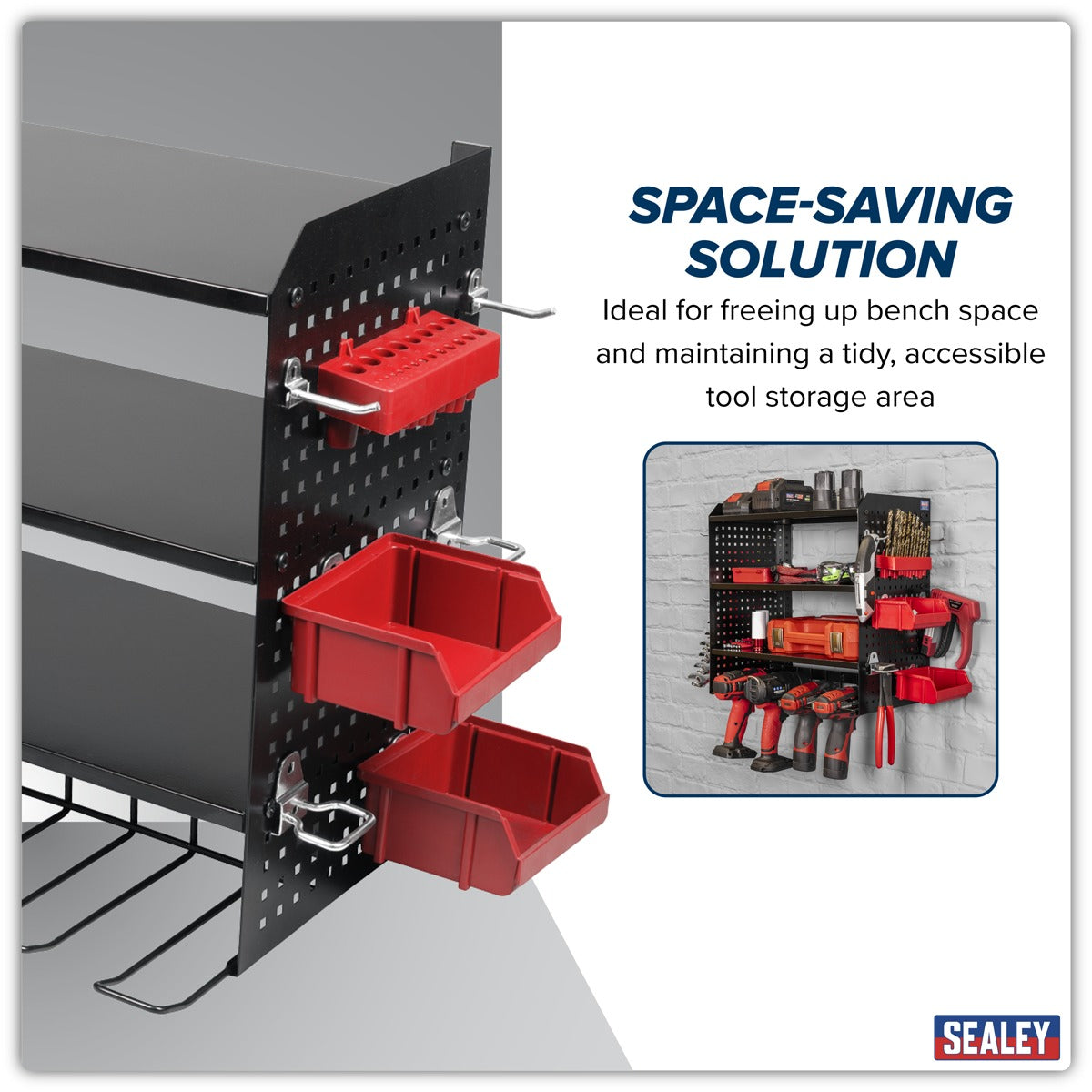 Sealey Power Tool Storage Rack with Shelves PTSR4
