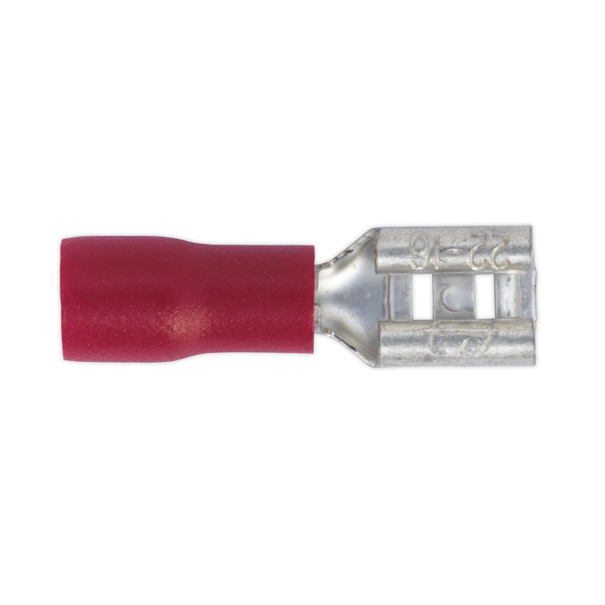 Sealey Push-On Female Terminal 4.8mm, Red - Pack of 100 RT20