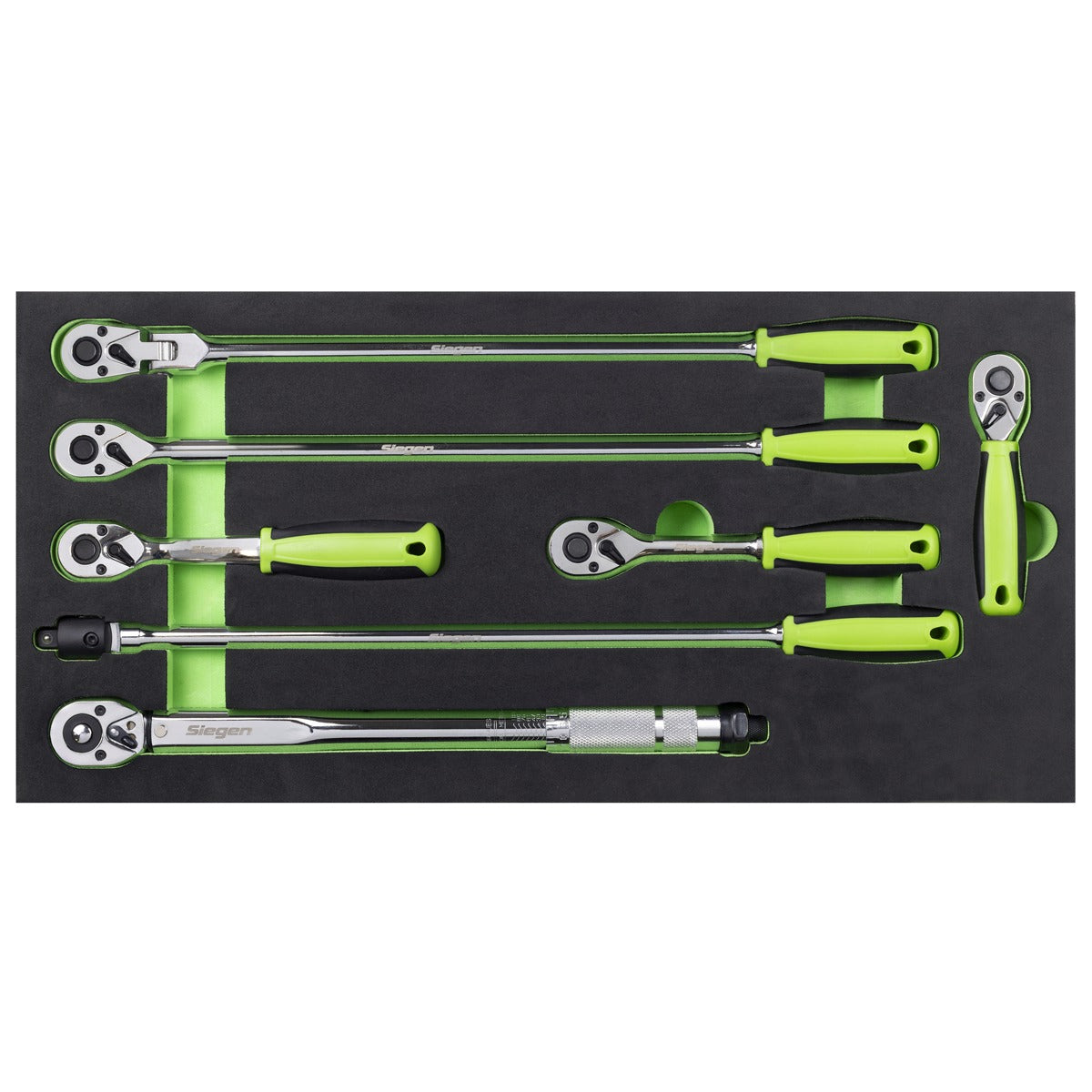 Sealey Siegen Ratchet Wrench, Breaker Bar & Torque Wrench Set 3/8"Sq Drive 7pc S01325
