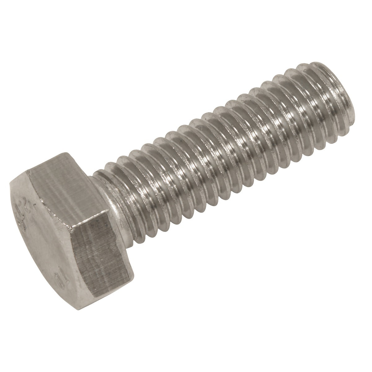 Sealey Stainless Steel Hex Head Set Screw DIN 933 - M8 X 25 A2 - Pack of 50 S825S
