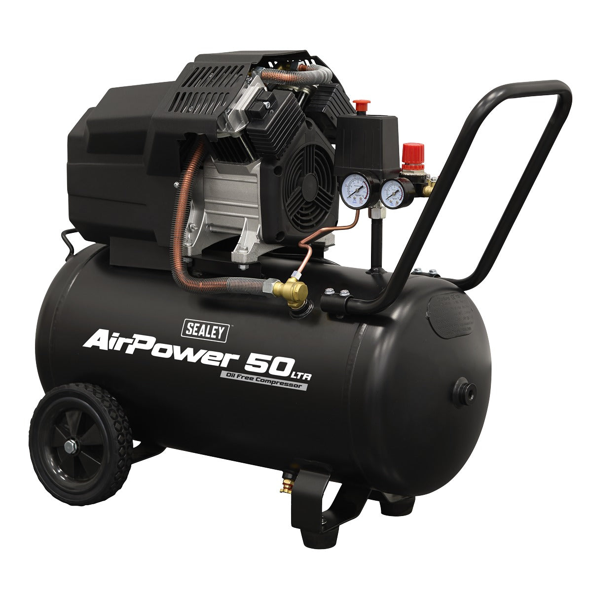 Sealey 50L Oil Free V-Twin Direct Drive Air Compressor 3hp SAC5002