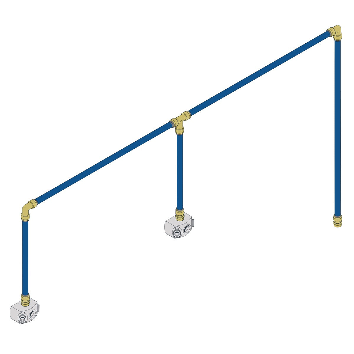 Sealey SharkBite 12m 2-Drop Air Supply System Kit 28mm SBAKIT228