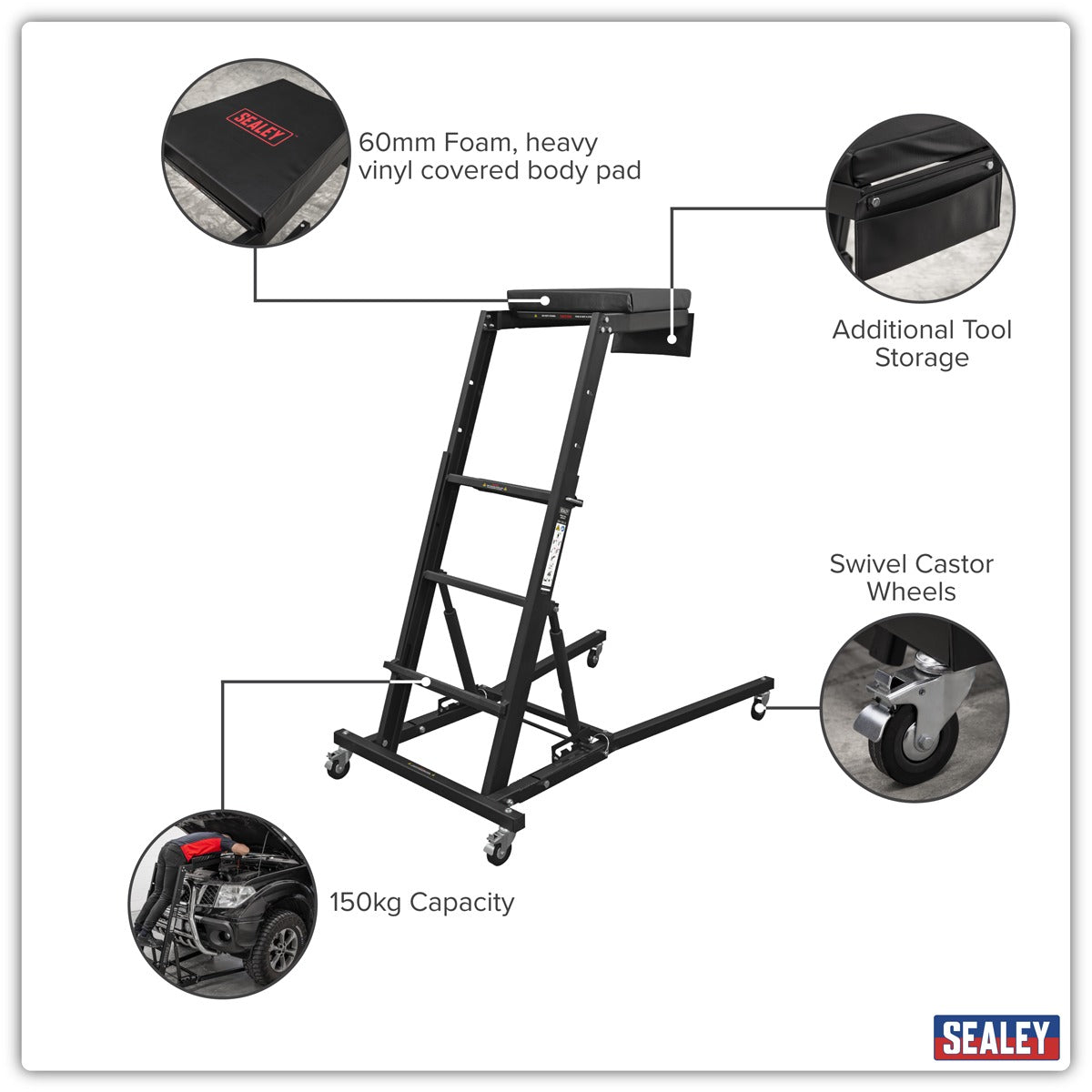 Sealey Topside Engine Bay Creeper SCRT01