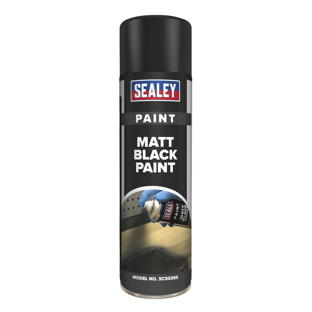 Sealey Matt Paint 500ml - Black SCS026S