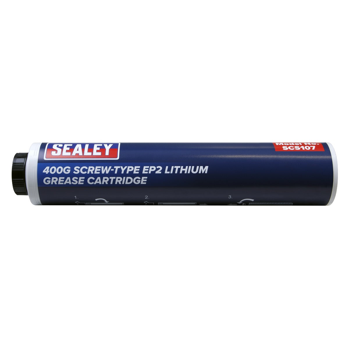 Sealey EP2 Lithium Grease Cartridge Screw-Type 400g SCS107