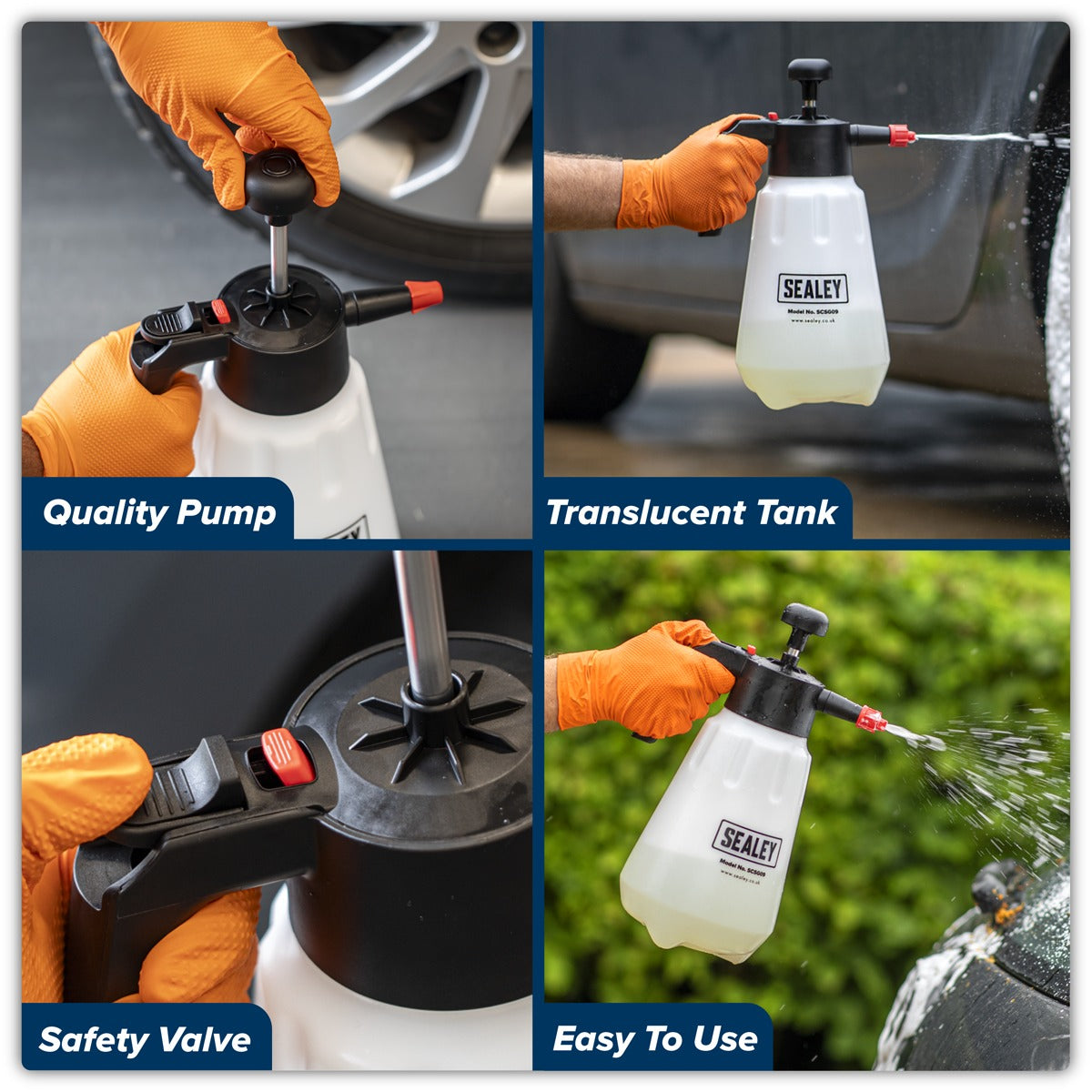 Sealey Snow Foaming/Detailing/Maintenance Pressure Sprayer 2L SCSG09