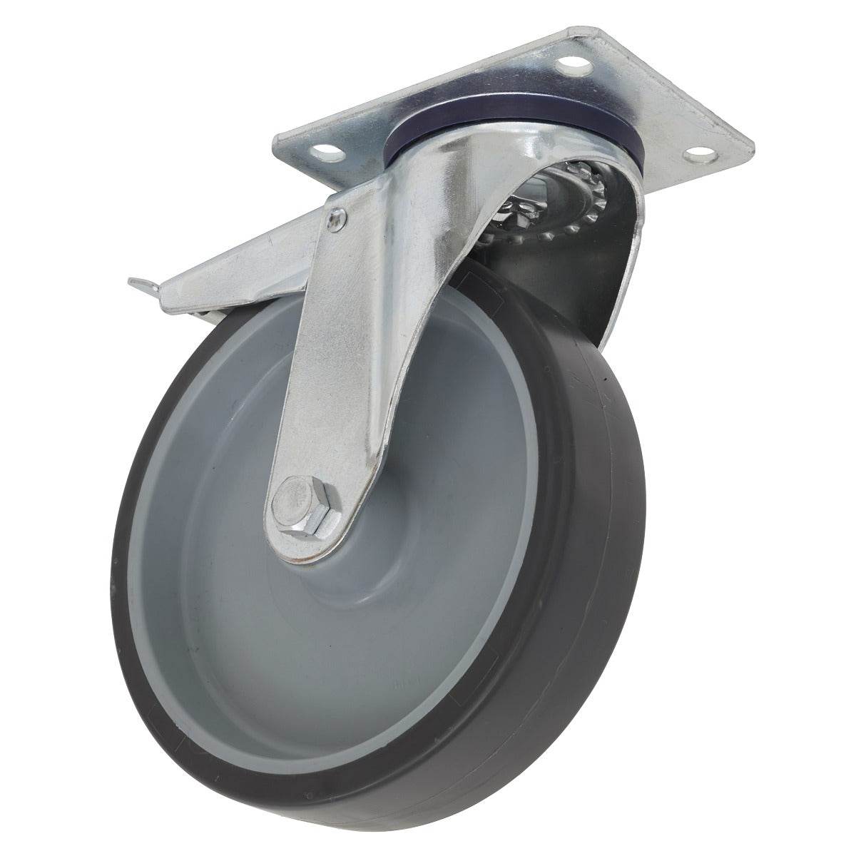 Sealey 100mm Castor Wheel with Swivel Plate & Total Lock SCW2100SPLEM