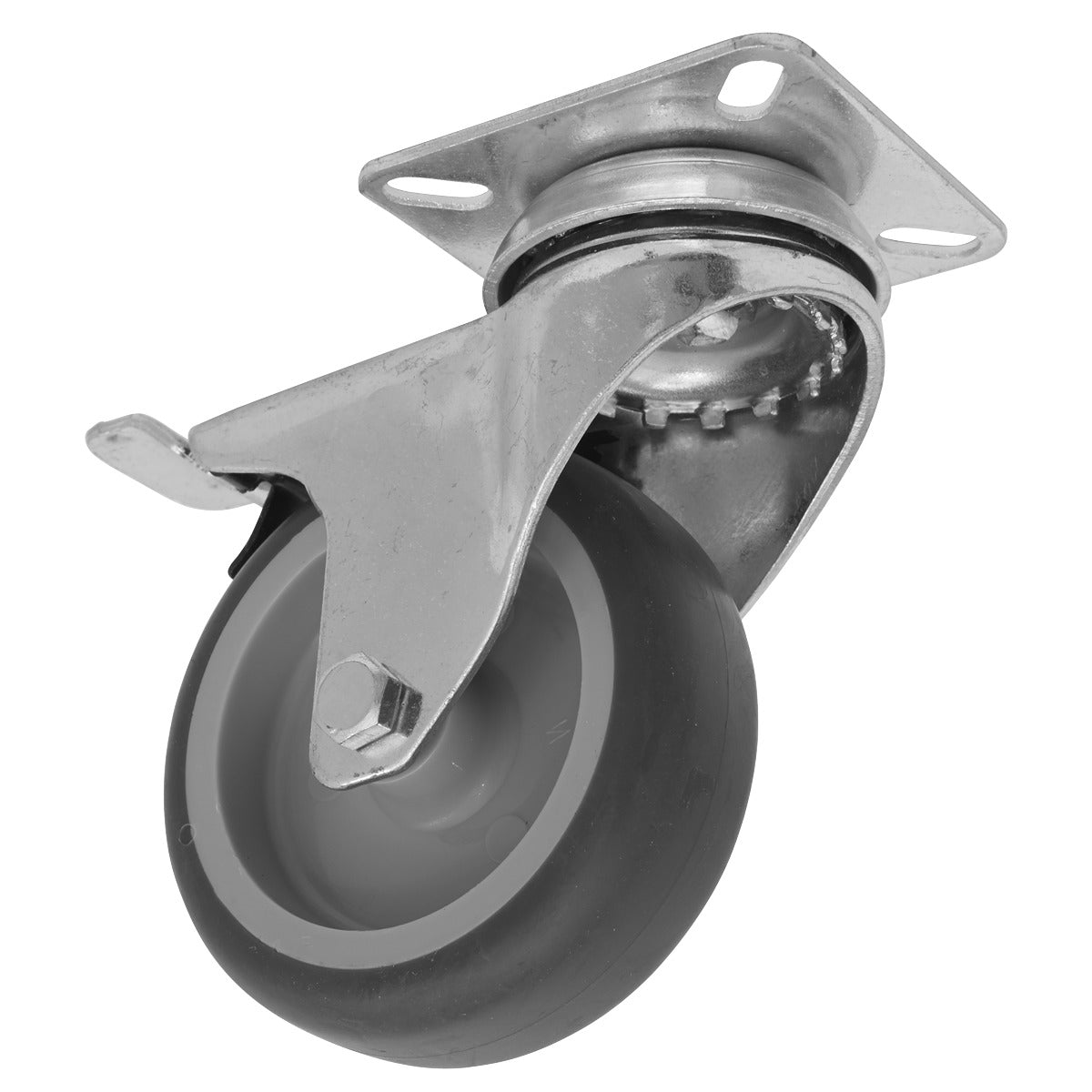 Sealey 75mm Castor Wheel with Swivel Plate & Total Lock SCW275SPLEM