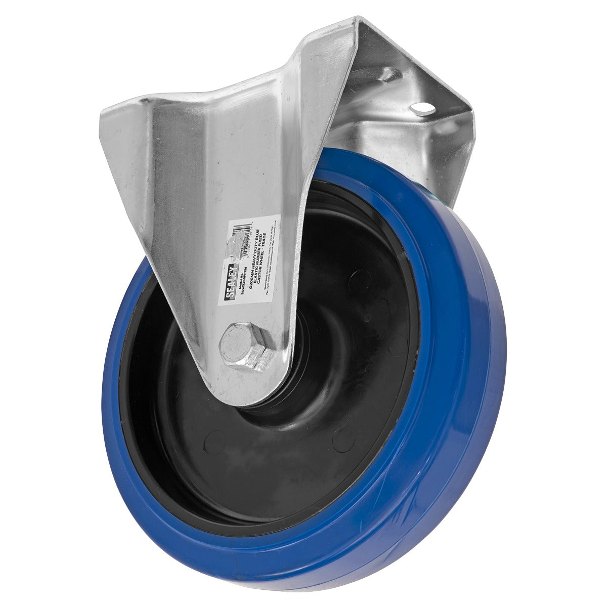 Sealey 200mm Castor Wheel with Fixed Plate SCW3200FPEM