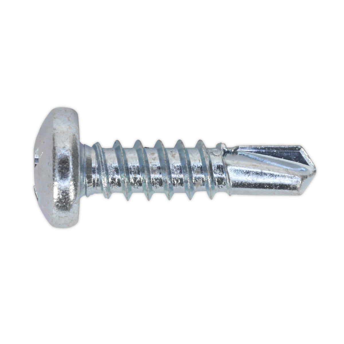 Sealey Zinc Plated Self-Drilling Pan Head Phillips Screw 4.8 x 19mm - Pack of 100 SDPH4819