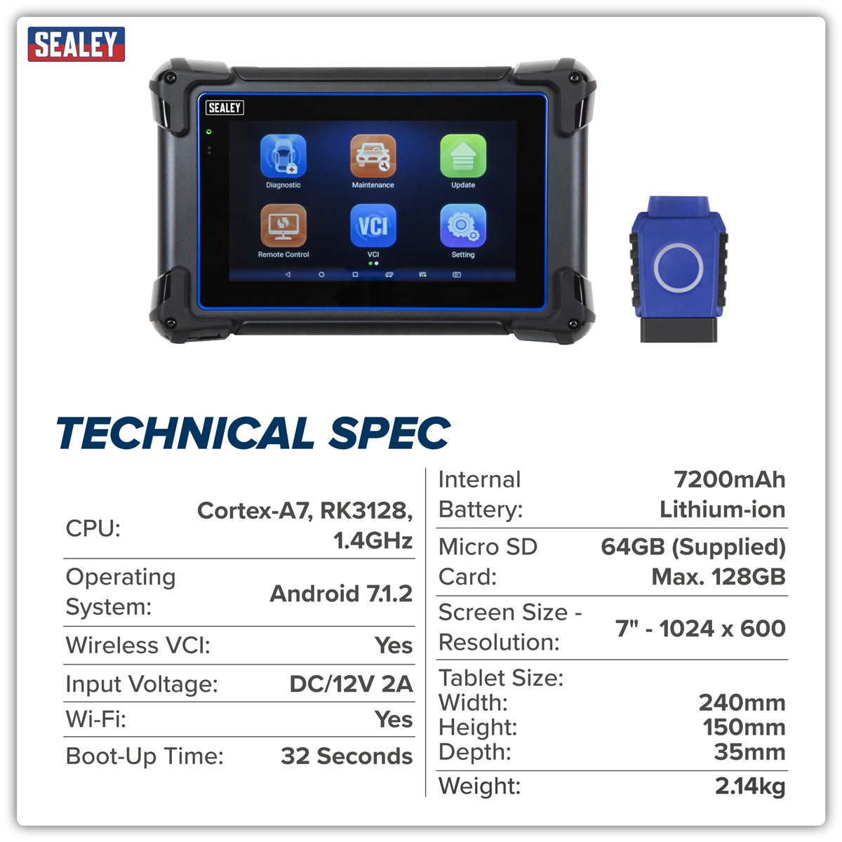 Sealey Diagnostic Tablet Multi-Manufacturer SDS1