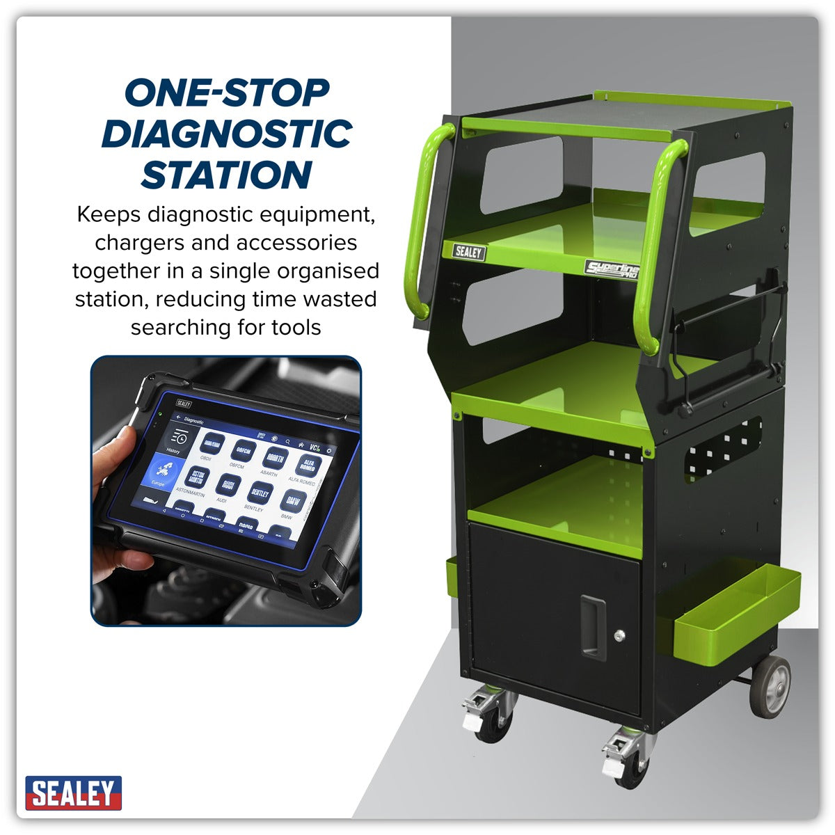 Sealey Diagnostic Support Station - Green SDS1G1