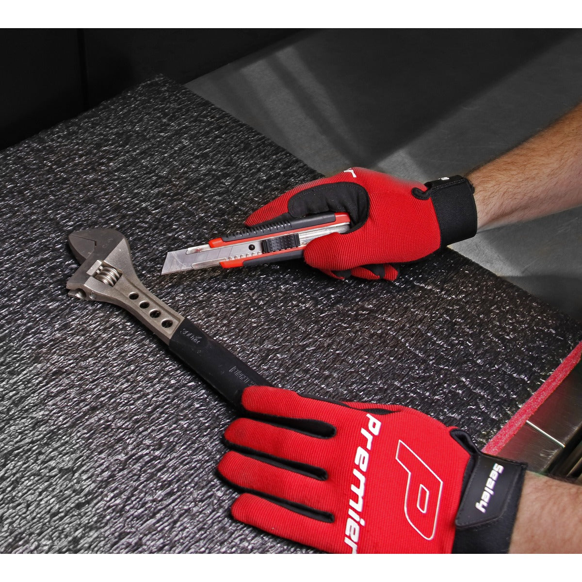Sealey Easy Peel Shadow Foam 1200 x 550 x 30mm - Red/Black SF30R
