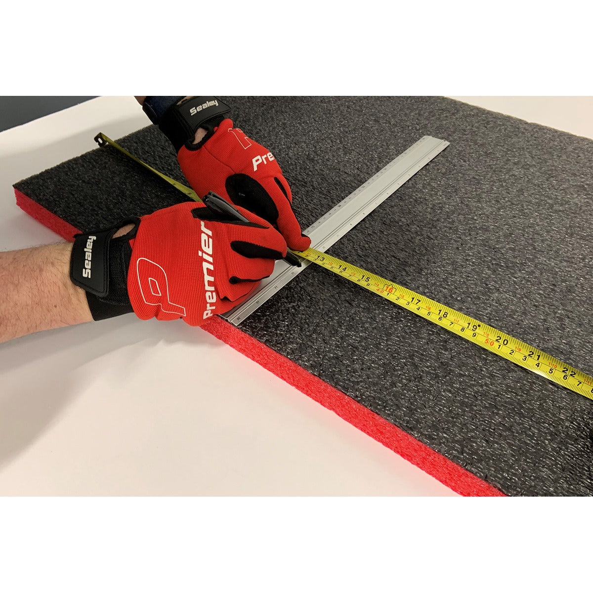 Sealey Easy Peel Shadow Foam 1200 x 550 x 30mm - Red/Black SF30R