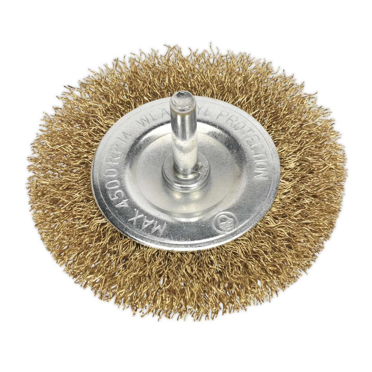 Sealey 75mm Crimped Flat Wire Brush with 6mm Shaft SFB75