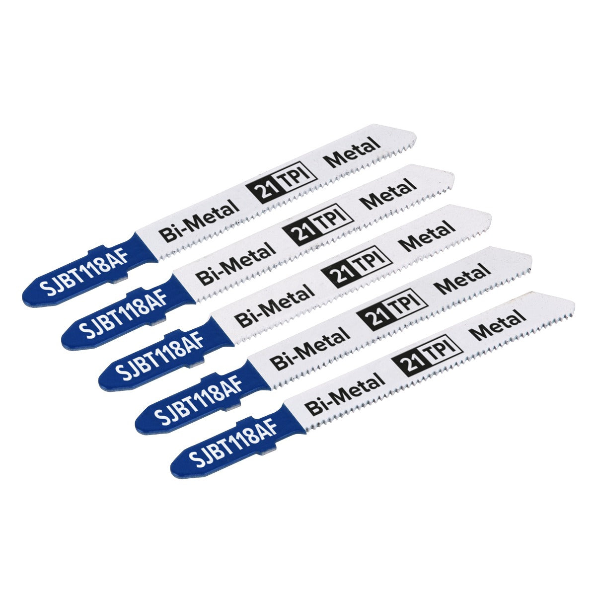 Sealey Jigsaw Blade for Metal 75mm 21tpi - Pack of 5 SJBT118AF