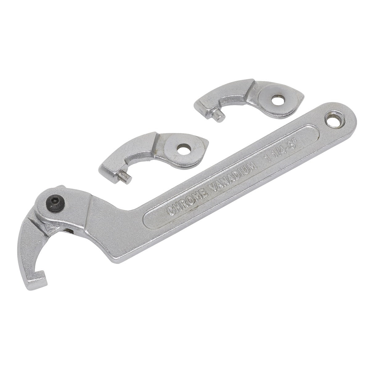 Sealey Adjustable C-Spanner Hook & Pin Wrench Set 32-76mm 4pc SMC2M