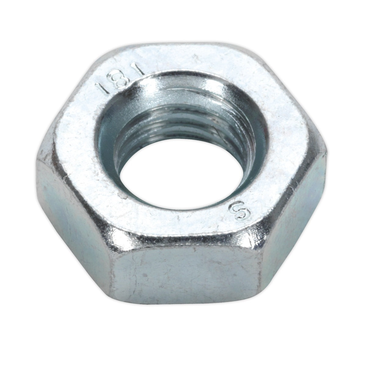 Sealey Zinc Plated Steel Nut M10, DIN 934 - Pack of 100 SN10