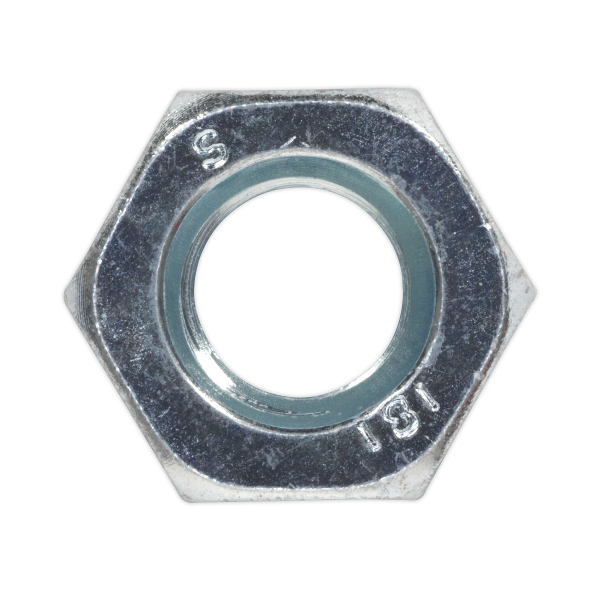 Sealey Zinc Plated Steel Nut M10, DIN 934 - Pack of 100 SN10