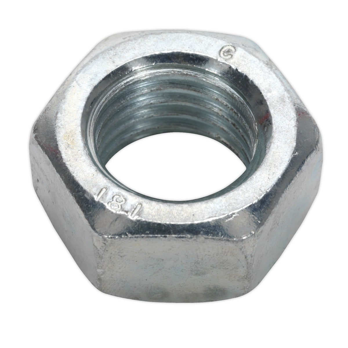 Sealey Zinc Plated Steel Nut M20, DIN 934 - Pack of 10 SN20