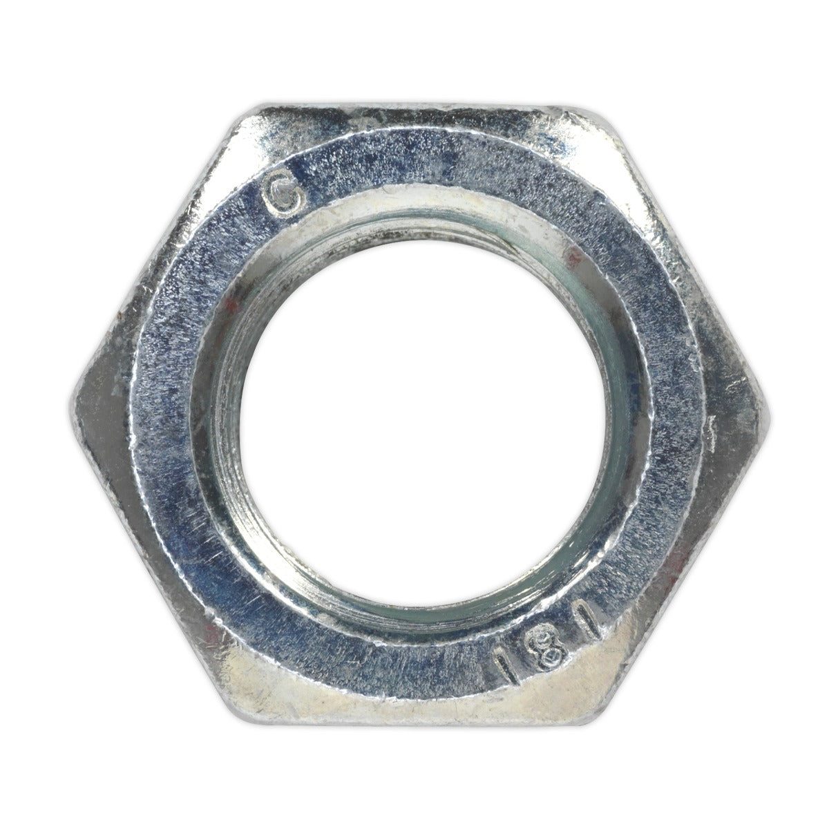 Sealey Zinc Plated Steel Nut M20, DIN 934 - Pack of 10 SN20