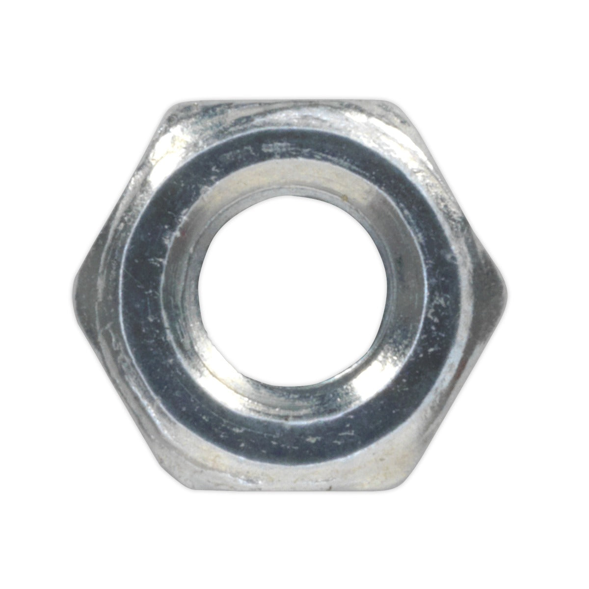 Sealey Zinc Plated Steel Nut M4, DIN 934 - Pack of 100 SN4