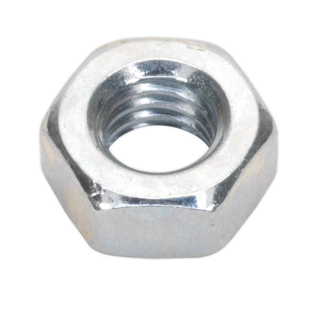 Sealey Zinc Plated Steel Nut M6, DIN 934 - Pack of 100 SN6