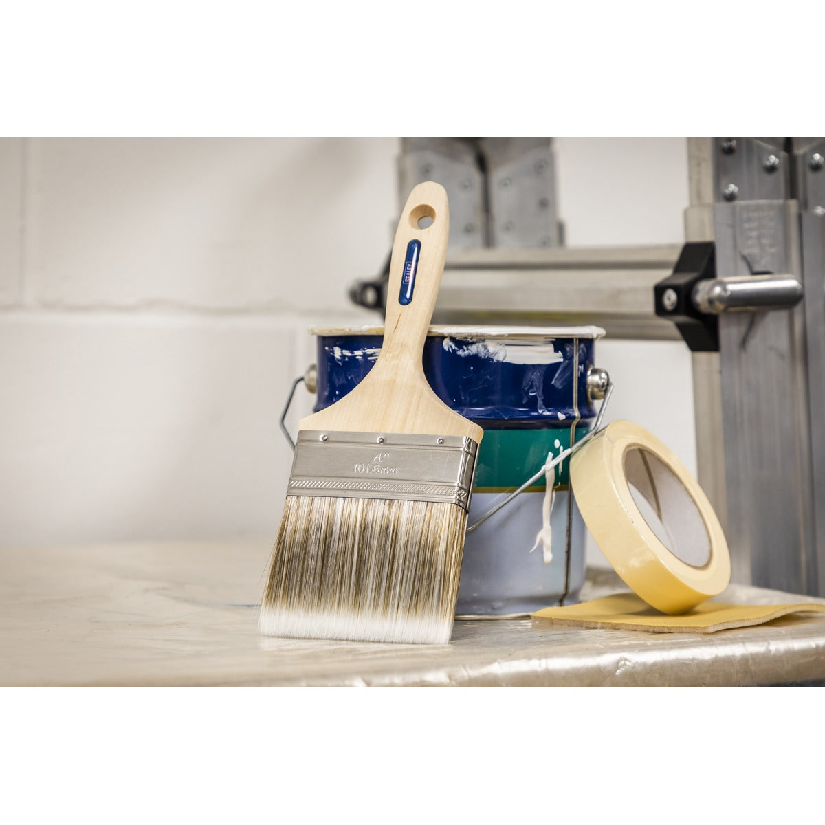 Sealey Wooden Handle Paint Brush 100mm SPBS100W