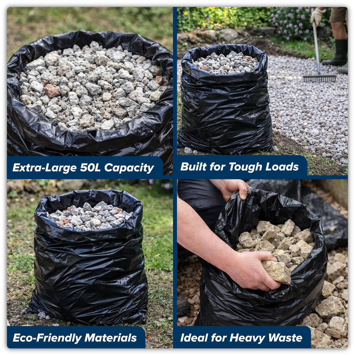Sealey Rubble Sacks 50L - Pack of 100 SRS100