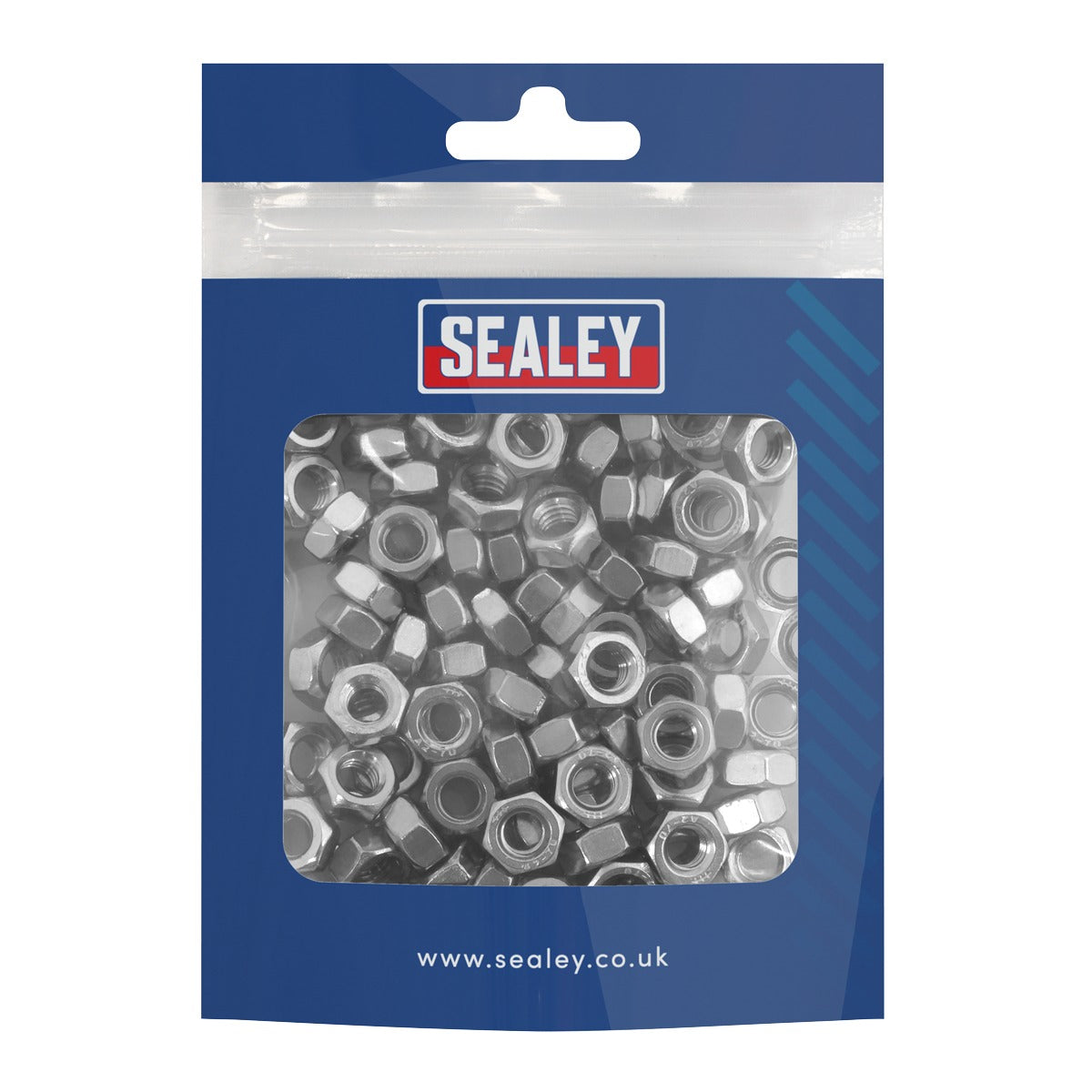 Sealey Stainless Steel Nut M6 x 1mm pitch, DIN 934 - Pack of 100 SS6