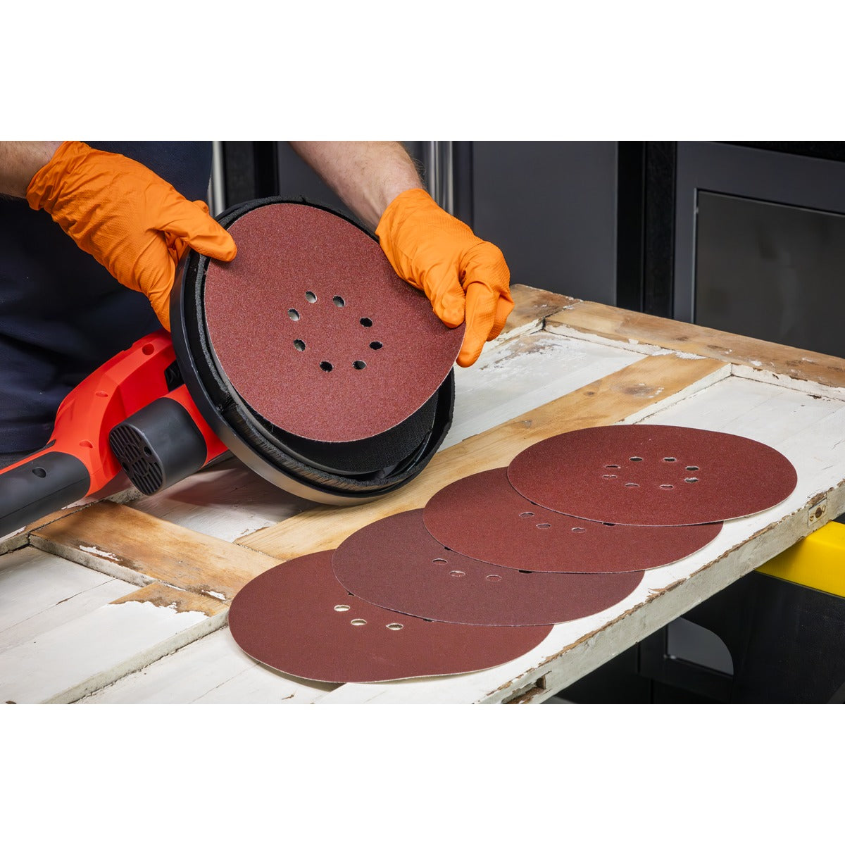 Sealey 225mm Hook-and-Loop Sanding Disc Set 5pc SSD05