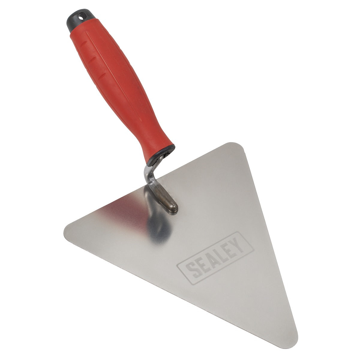 Sealey Stainless Steel Triangular Brick Trowel with Rubber Handle 180mm T1205