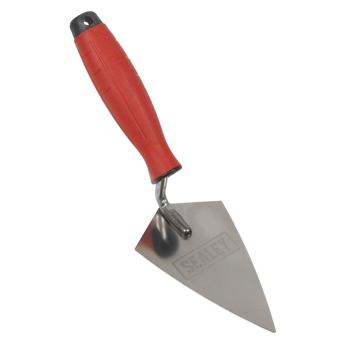 Sealey Stainless Steel Sharp Pointing Trowel with Rubber Handle 140mm T1222
