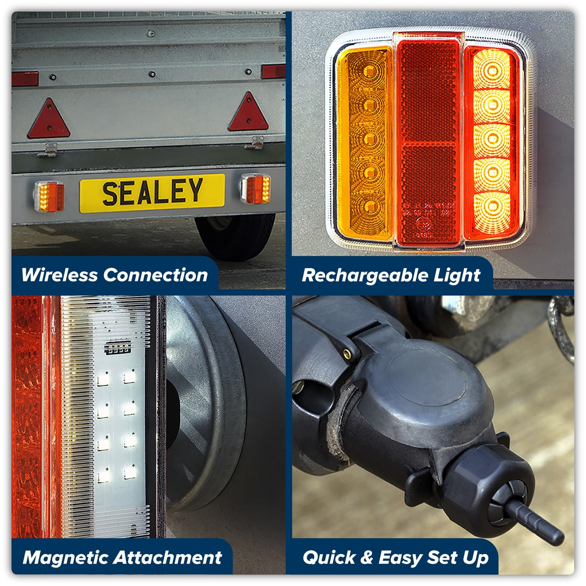 Sealey 13-Pin Wireless SMD LED Trailer Light Set 2pc TB183LEDW