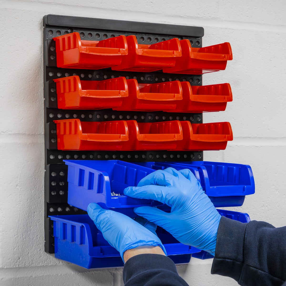 Sealey Wall Mounting Bin Storage System with 15 Bins TPS1569WM