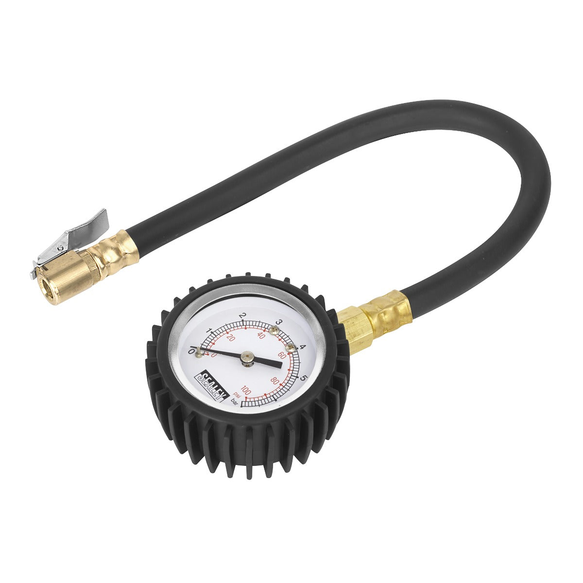 Sealey Tyre Pressure Gauge with Clip-On Chuck TST/PG6