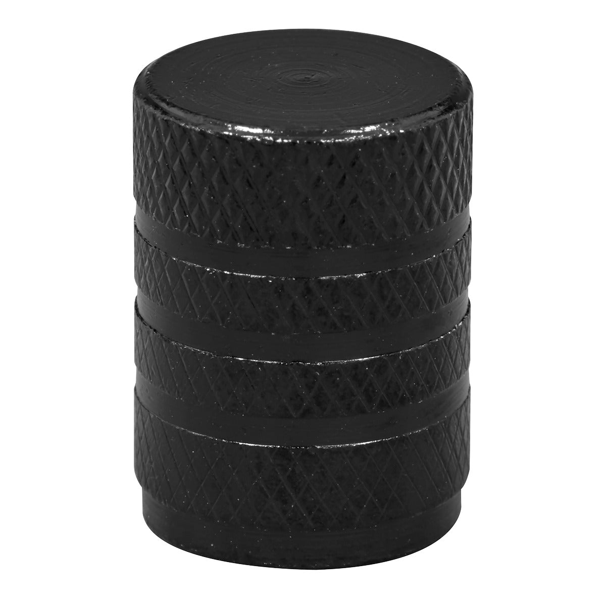 Sealey Aluminium Valve Cap 4pc - Black Anodised VCB4