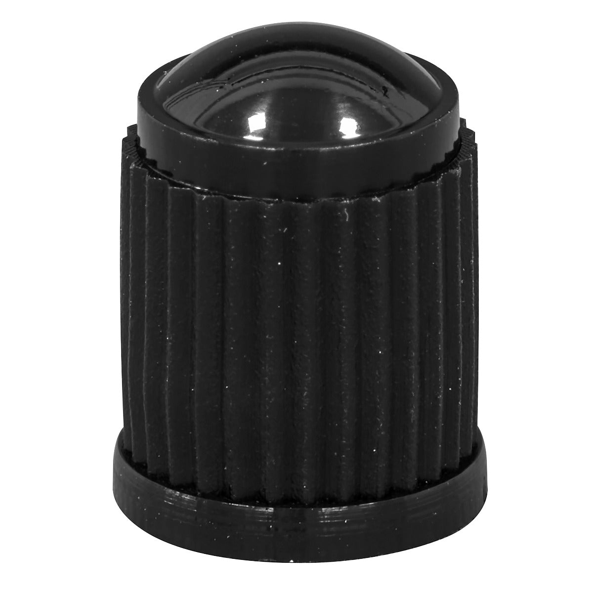 Sealey Plastic Valve Caps 4pc - Black VCP4