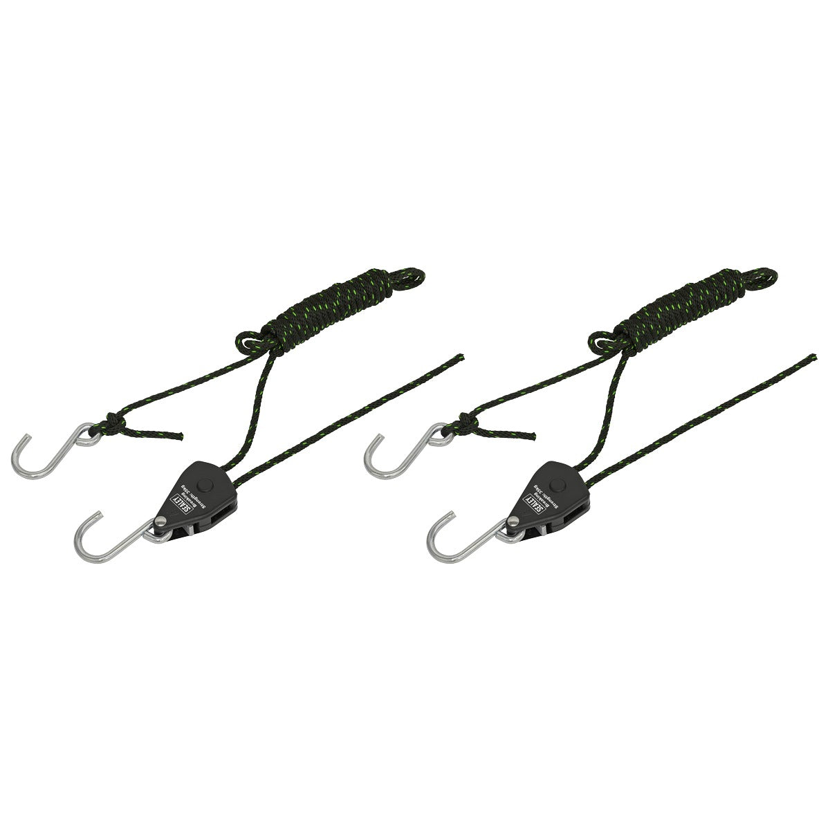 Sealey Ratchet Parts Hanger/Tie Down with S-Shaped Hooks 2m - Pack of 2 VS0118