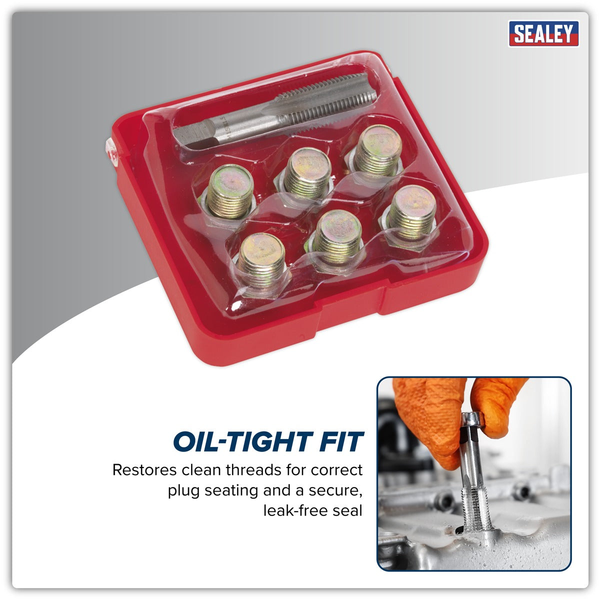 Sealey Oil Drain Plug Thread Repair Set M15 VS615