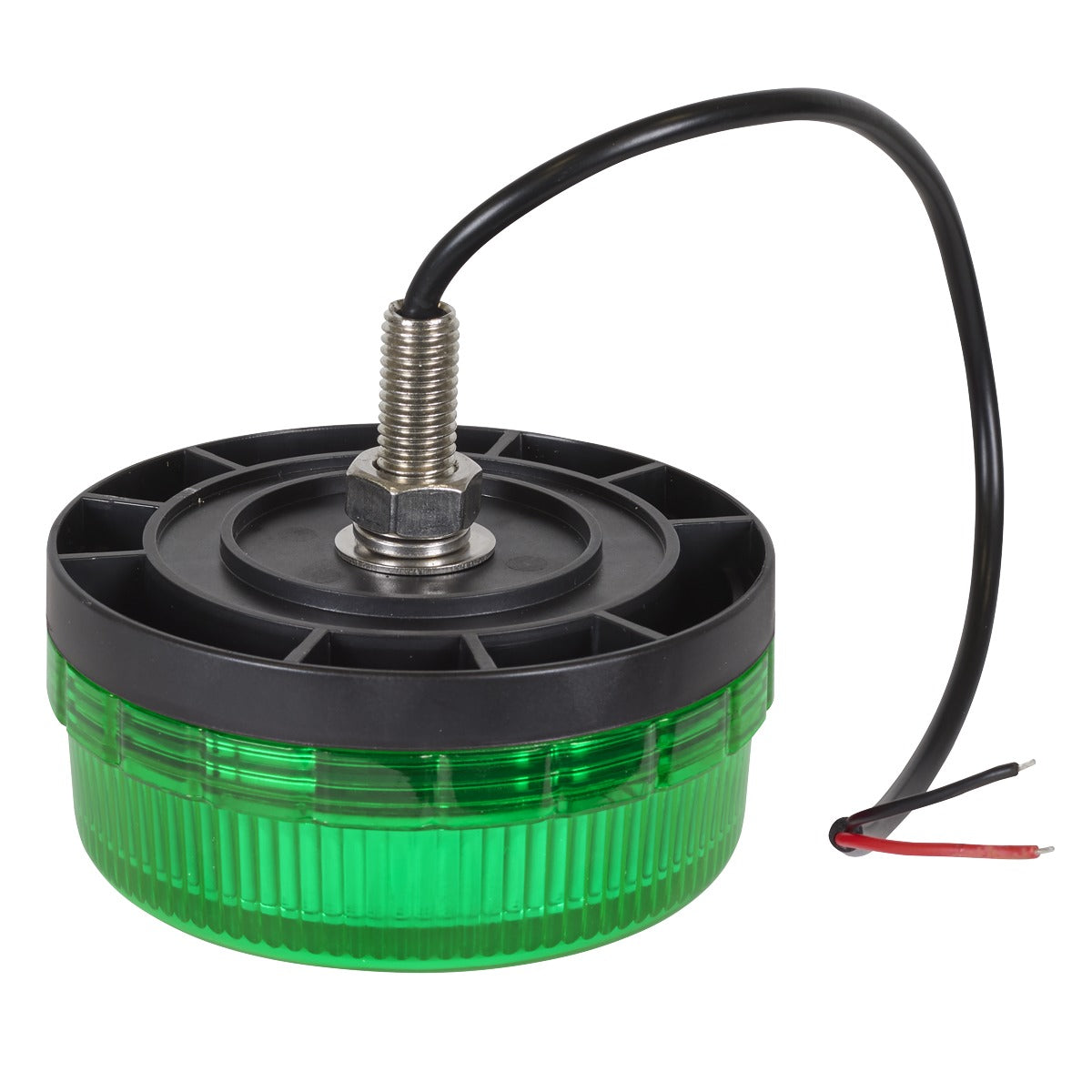Sealey SMD LED Rotating Flashing Warning Beacon with 12mm Bolt Fixing - Green 12/24V WB45LEDG
