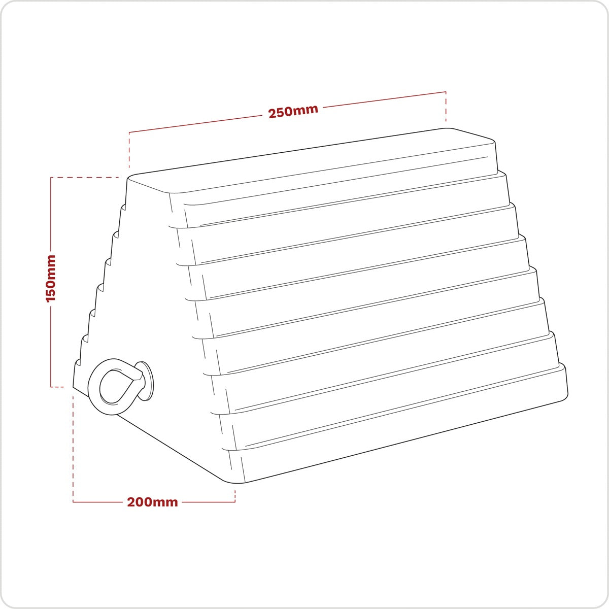 Sealey Rubber Wheel Chock 3.8kg - Single WC03