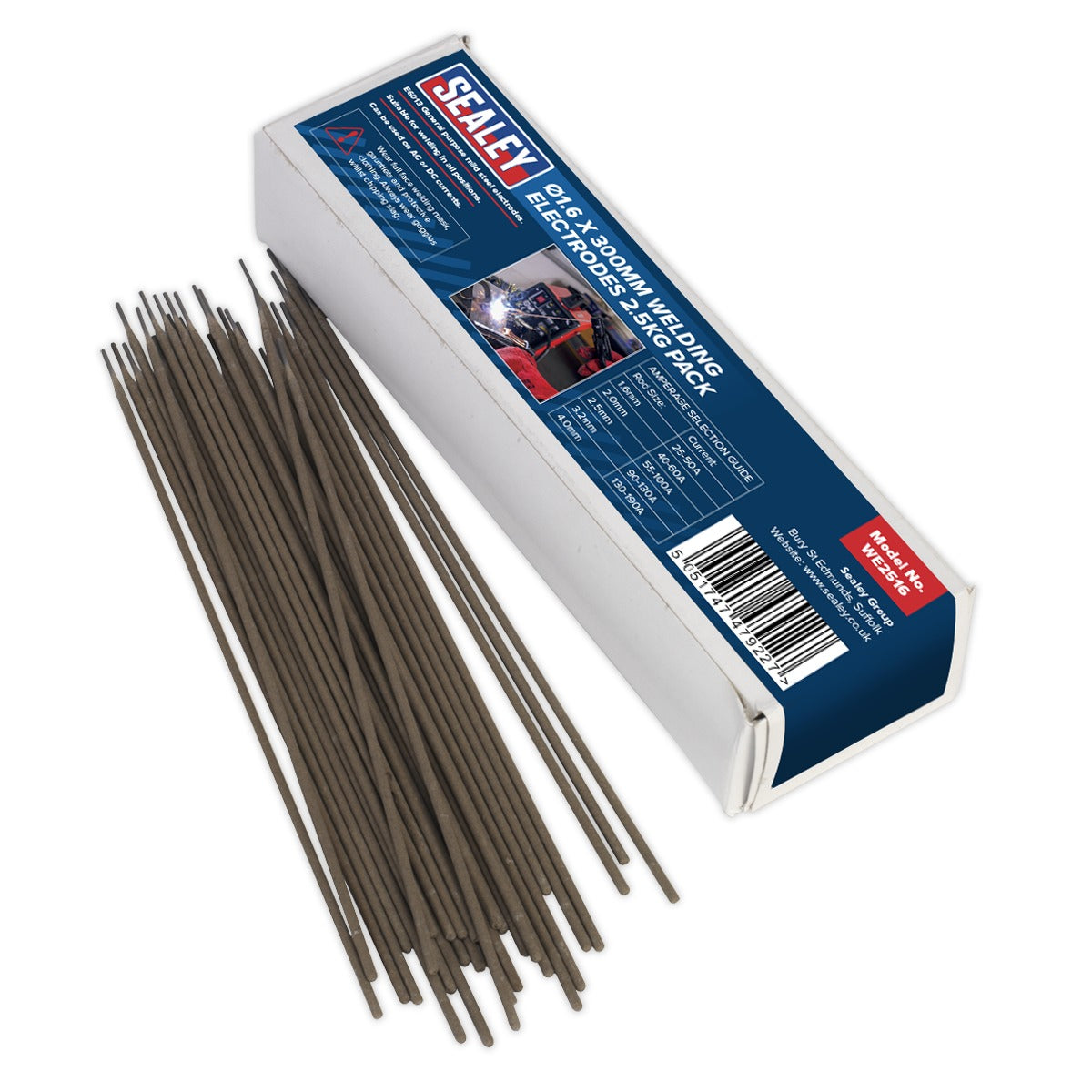 Sealey Welding Electrodes 1.6 x 300mm - 2.5kg Pack WE2516