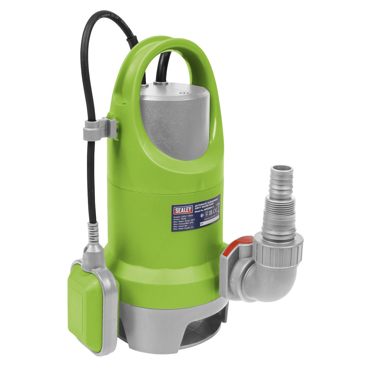 Sealey Automatic Submersible Dirty Water Pump 225L/min 230V WPD235A